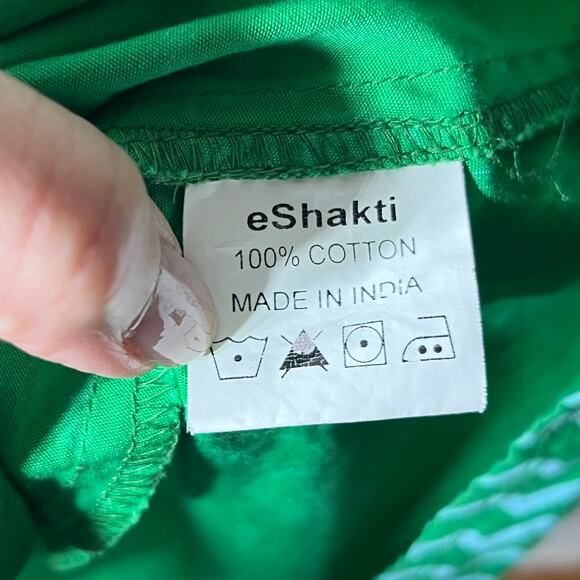 eshakti Dress Custom Green Chevron Stripe Fit and Flare Sleeveless Spring 2X - Picture 8 of 9